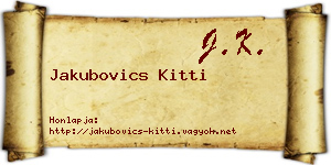 Jakubovics Kitti névjegykártya